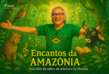 O programa Encanto da Amazonia, mostrando o cotidiano amazônico, a cultura, a arte, a religião, o folclore e as lendas da região Amazônica.