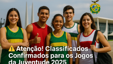 ⚠️ Atenção! Classificados Confirmados para os Jogos da Juventude 2025