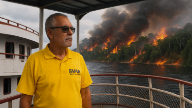 🔥 Alerta da Fama Amazônica: Queimadas ameaçam a floresta em pleno curso do Rio Amazonas