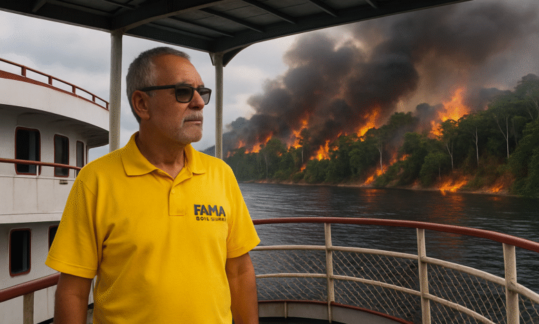 🔥 Alerta da Fama Amazônica: Queimadas ameaçam a floresta em pleno curso do Rio Amazonas