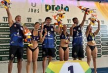 Amazonenses brilham no JUBs Praia e faturam ouro inédito no vôlei 4x4 misto
