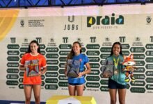 Nadadora amazonense Kathleen Manuella-Fatura bronze no JUBs Praia 2025