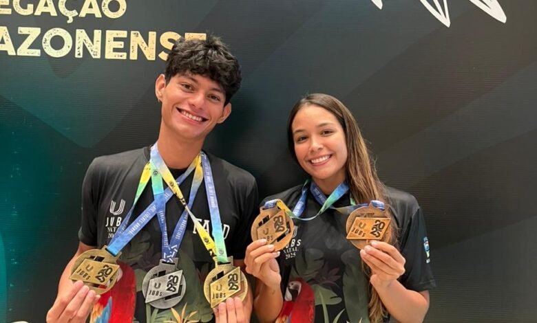 Atletas Caio Arcos e Elysa Maia garantiram no total dois ouros, uma prata e dois bronzes na competição