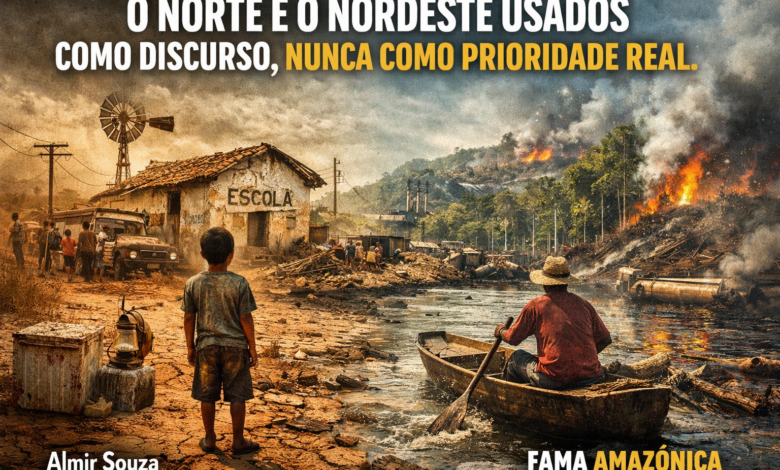 O Norte e o Nordeste usados como discurso, nunca como prioridade real